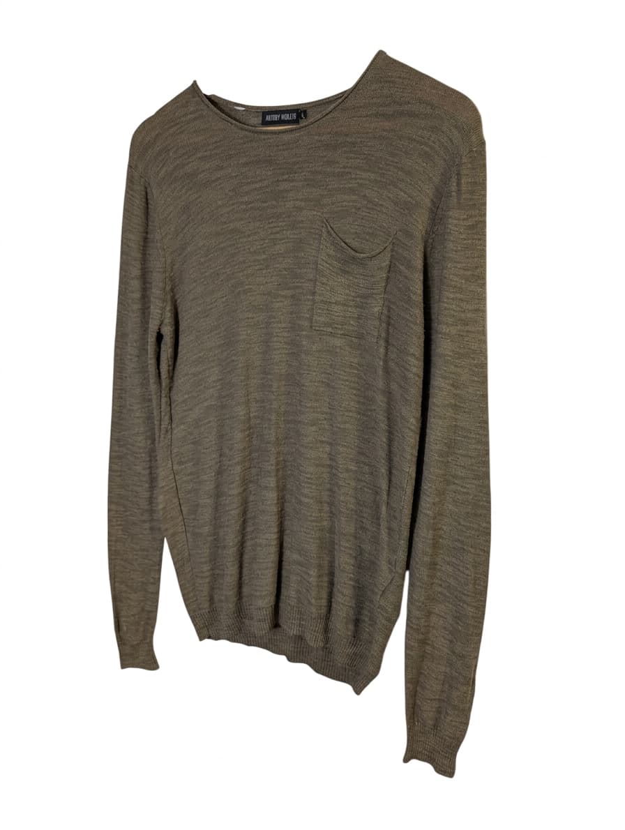 Antony Morato Men's Long Sleeve Crew Neck Pocket Sweater - Olive Green Size S — photo 1 of 9