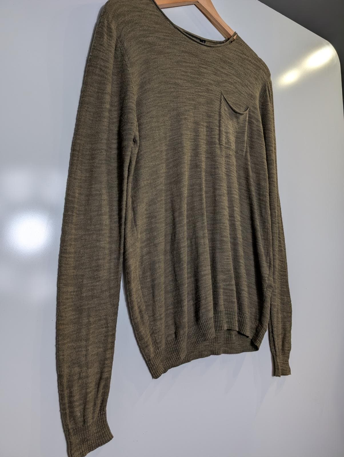 Antony Morato Men's Long Sleeve Crew Neck Pocket Sweater - Olive Green Size S — photo 8 of 9