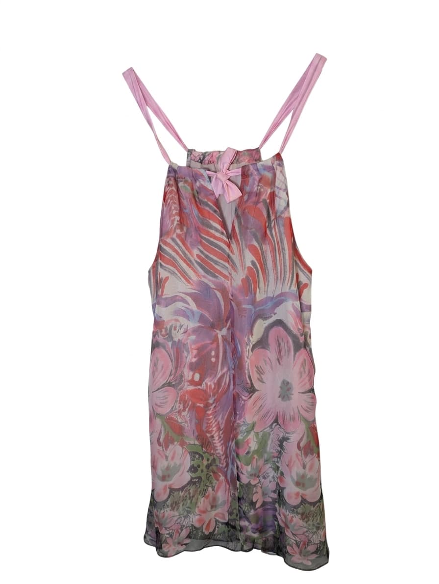 Arabella Couture Floral Chiffon Slip Dress - Pink Multi One Size — photo 1 of 8