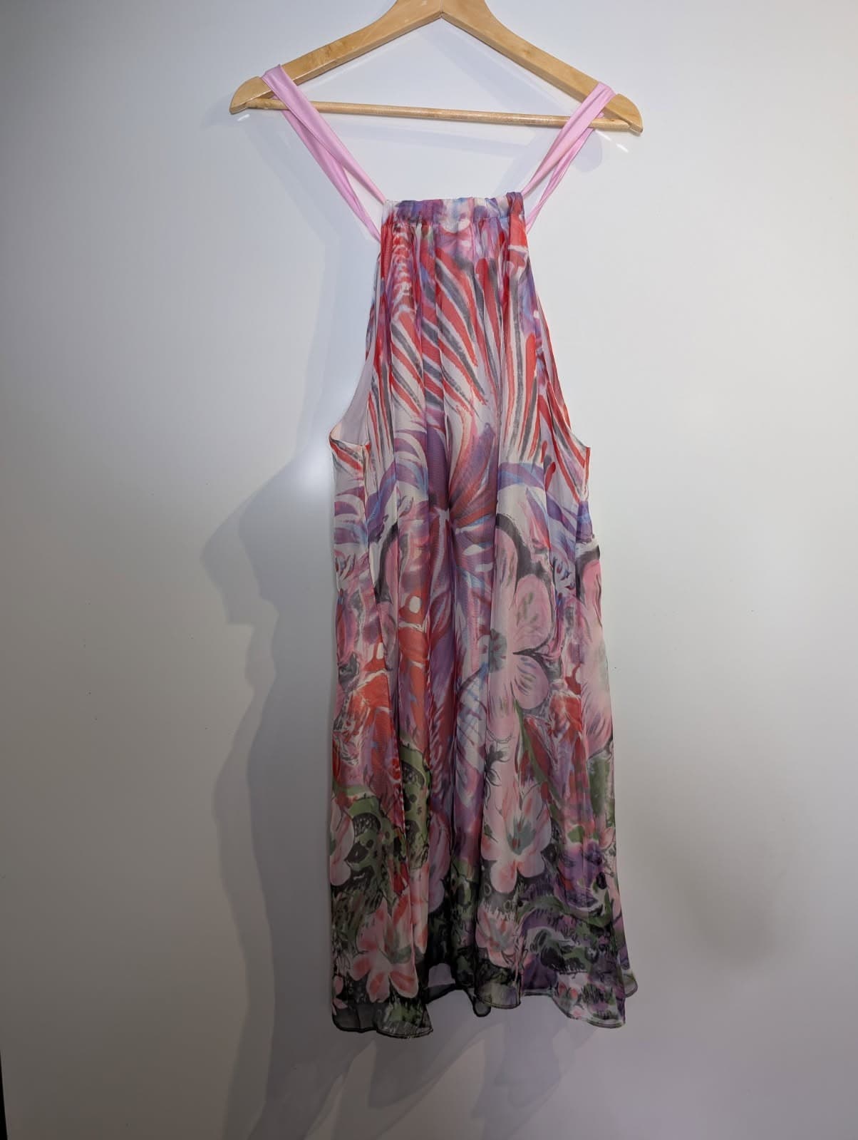 Arabella Couture Floral Chiffon Slip Dress - Pink Multi One Size — photo 7 of 8