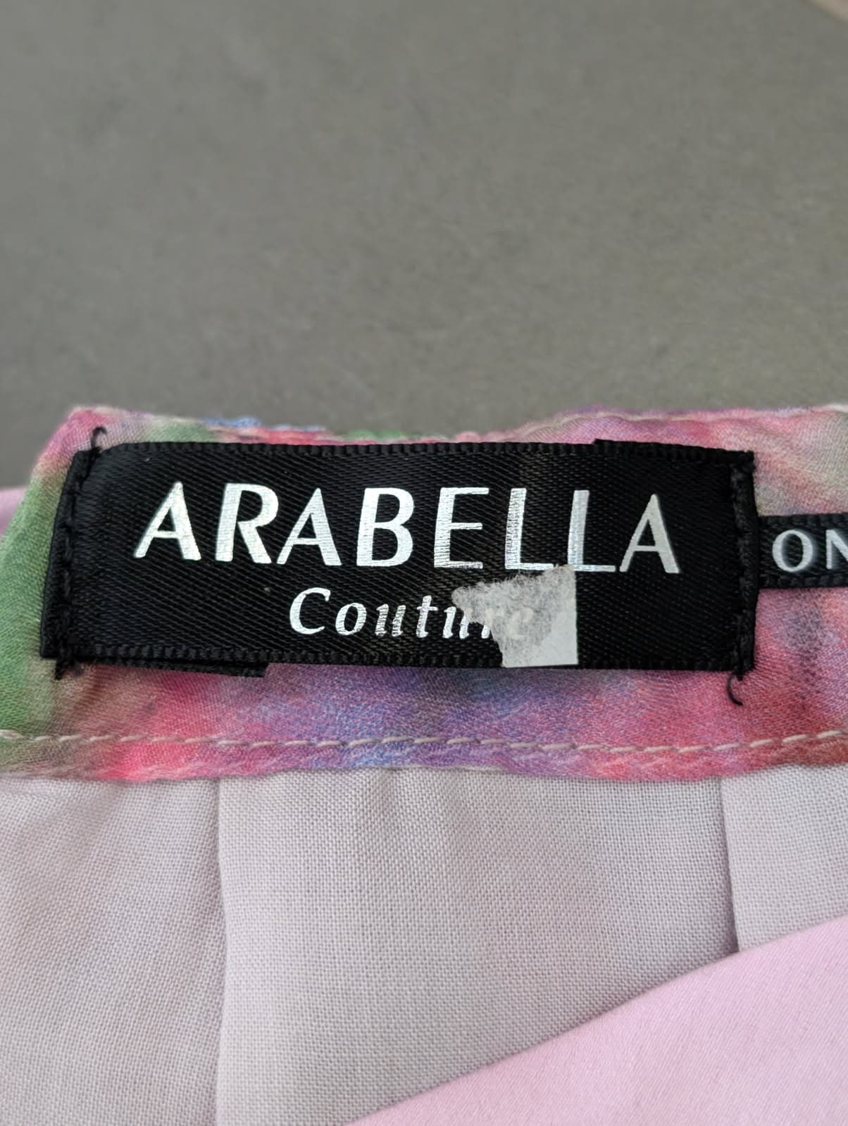 Arabella Couture Floral Chiffon Slip Dress - Pink Multi One Size — photo 8 of 8