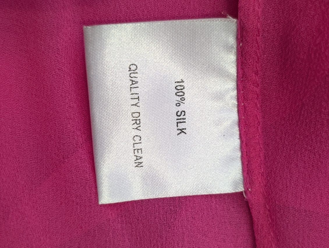 Arlington Milne Hot Pink Sheer Silk Blouse - Size M — photo 2 of 8
