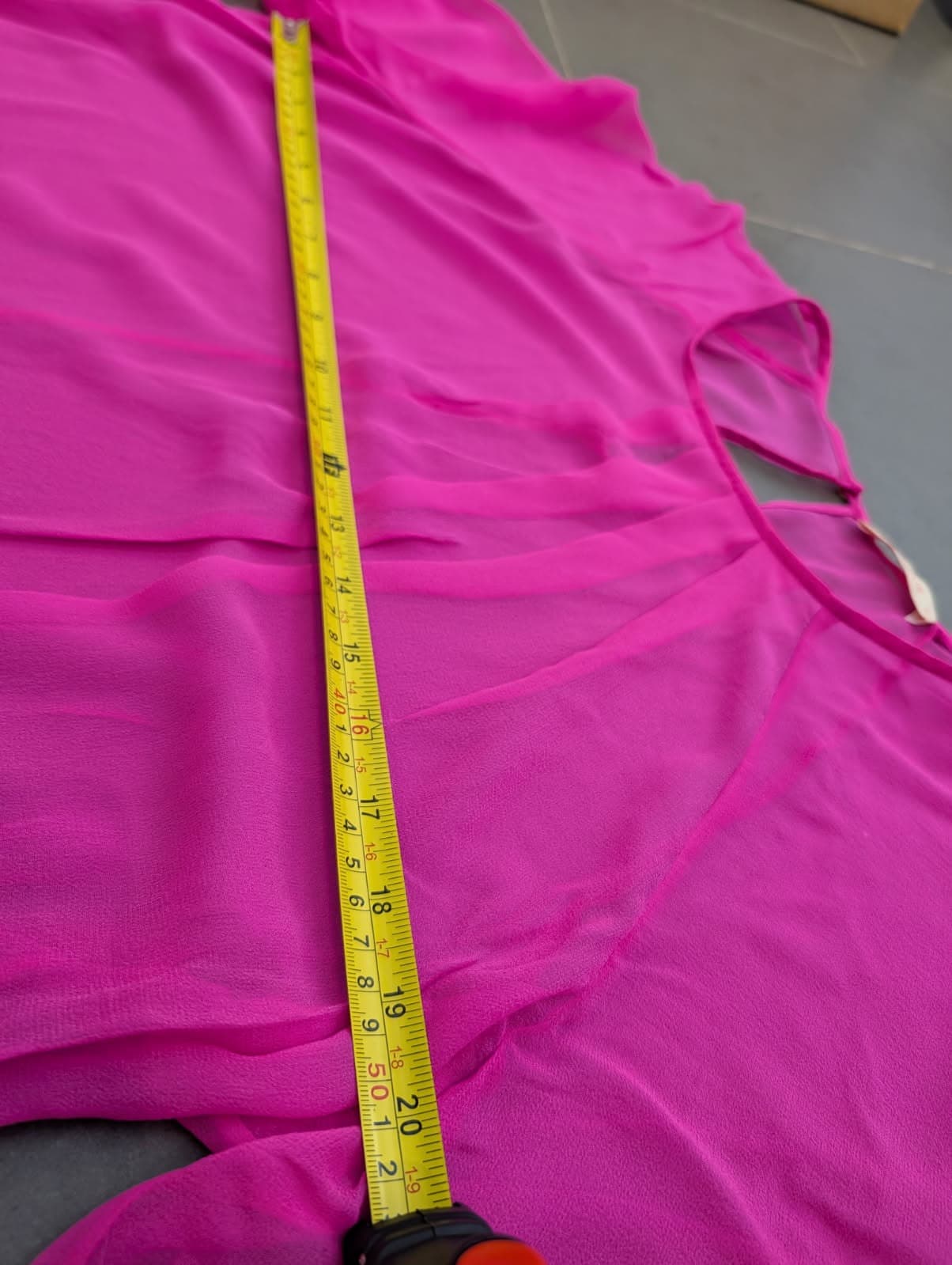 Arlington Milne Hot Pink Sheer Silk Blouse - Size M — photo 3 of 8