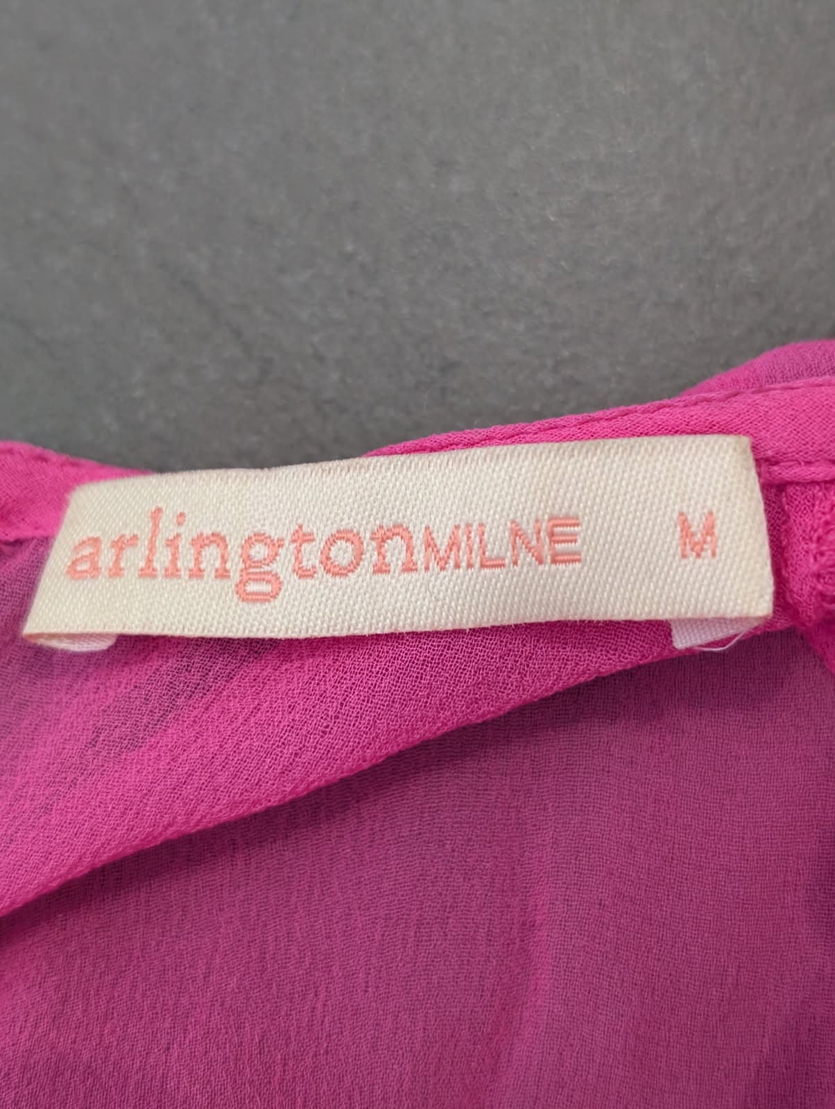 Arlington Milne Hot Pink Sheer Silk Blouse - Size M — photo 4 of 8