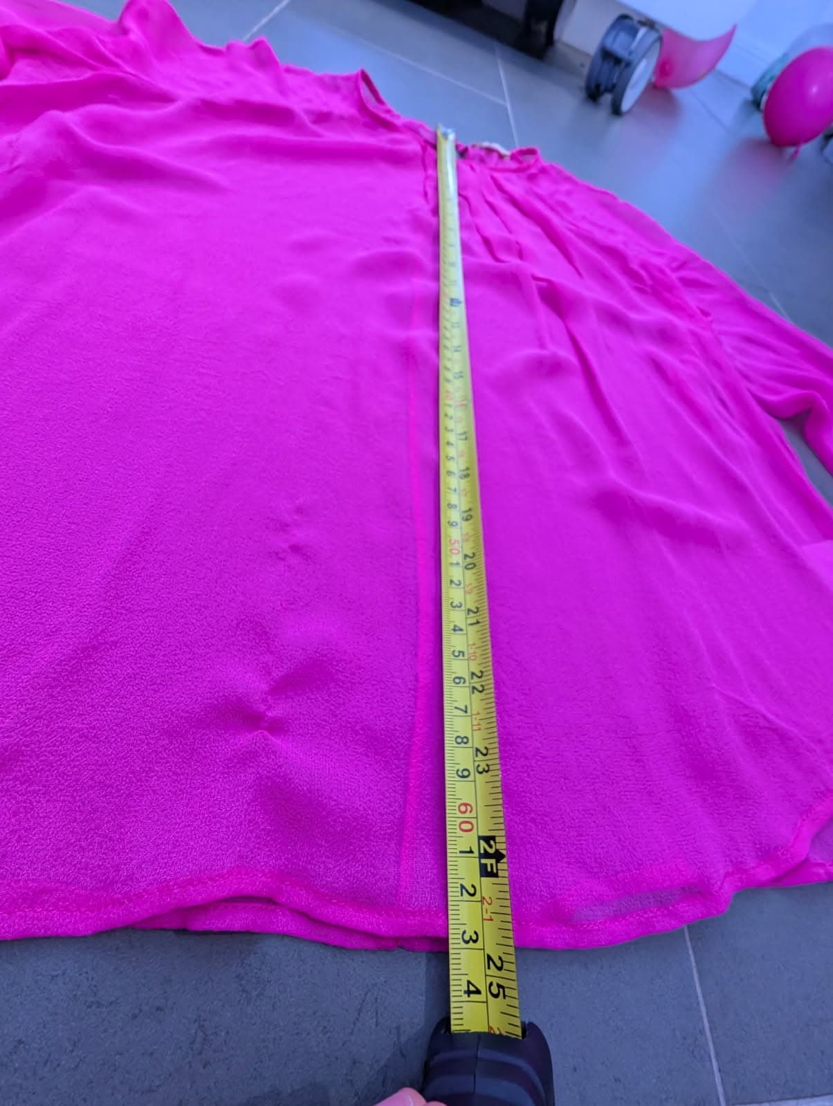 Arlington Milne Hot Pink Sheer Silk Blouse - Size M — photo 8 of 8
