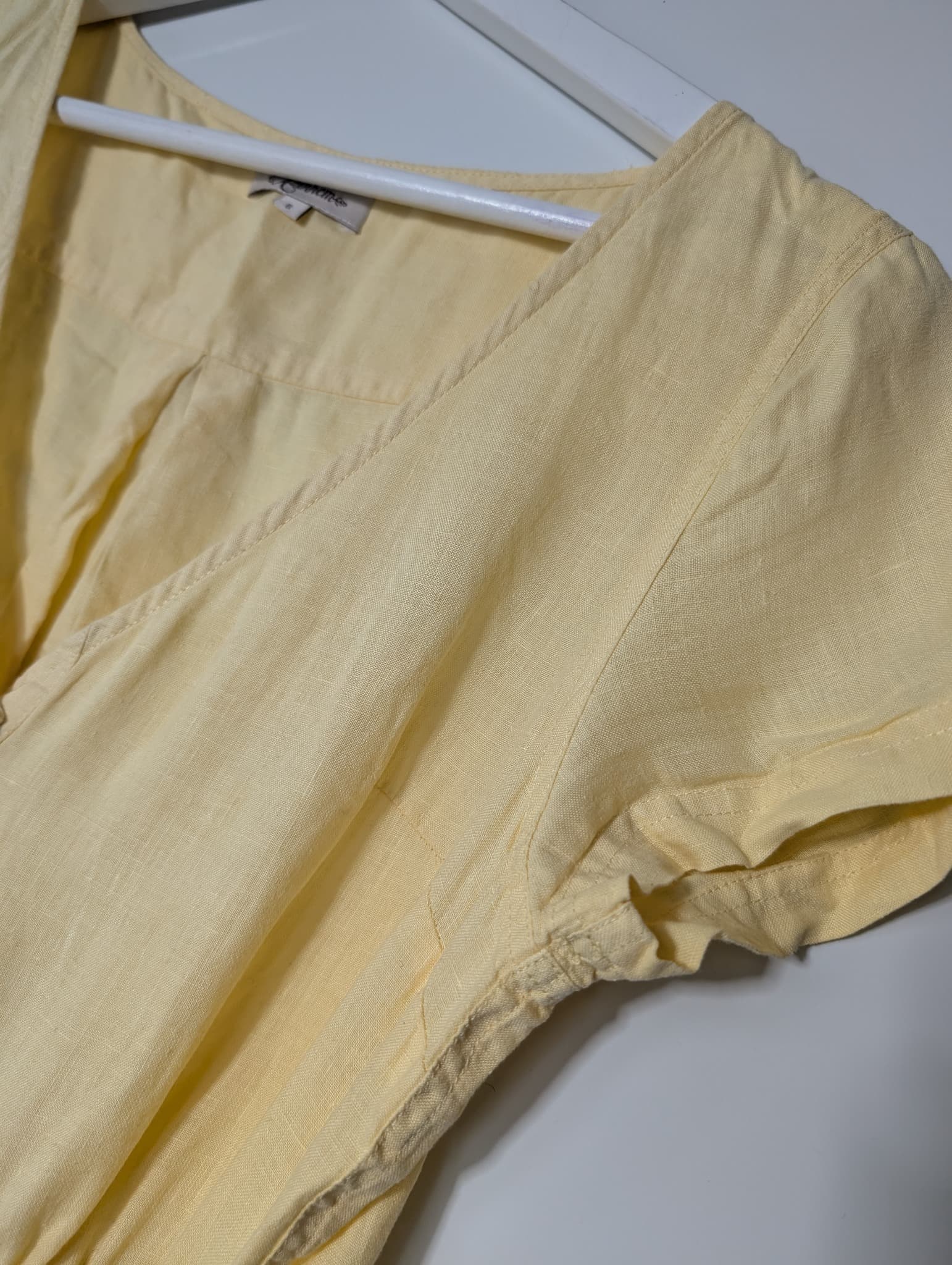 Arnhem Linen Button-Front Jumpsuit Yellow Size 8 — photo 3 of 8