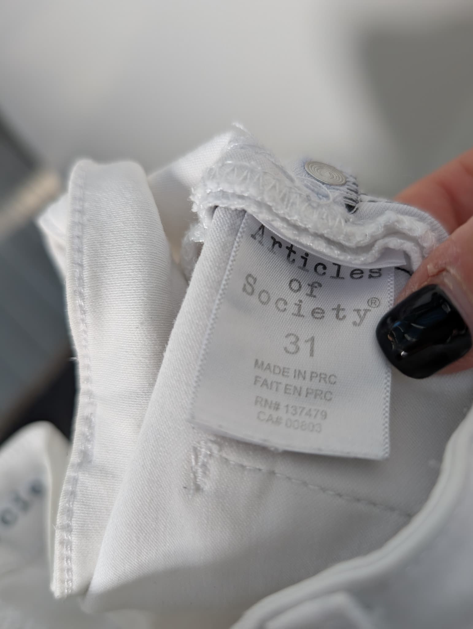 Articles of Society Skinny Jeans White with Black Side Stripe Size 31 — photo 8 of 11