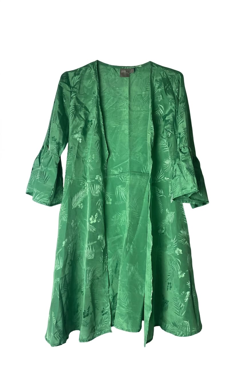 ASOS Green Tropical Print Open Front Kimono Cardigan Size US 6 — photo 1 of 7