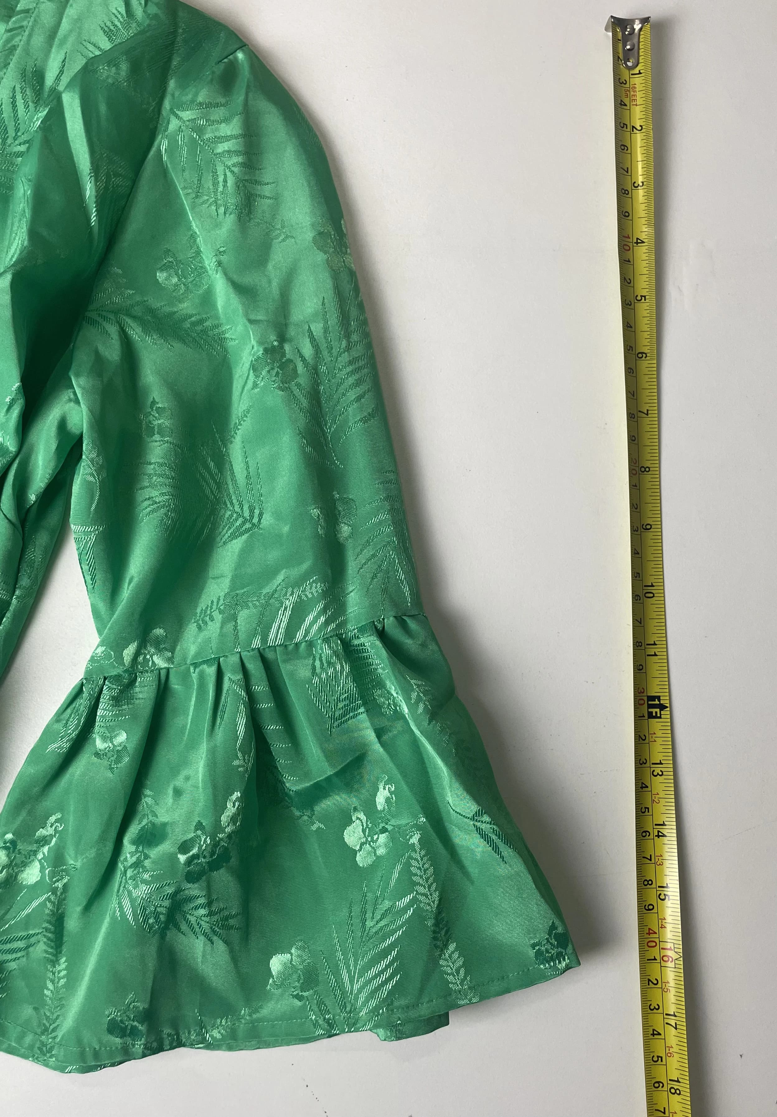 ASOS Green Tropical Print Open Front Kimono Cardigan Size US 6 — photo 4 of 7