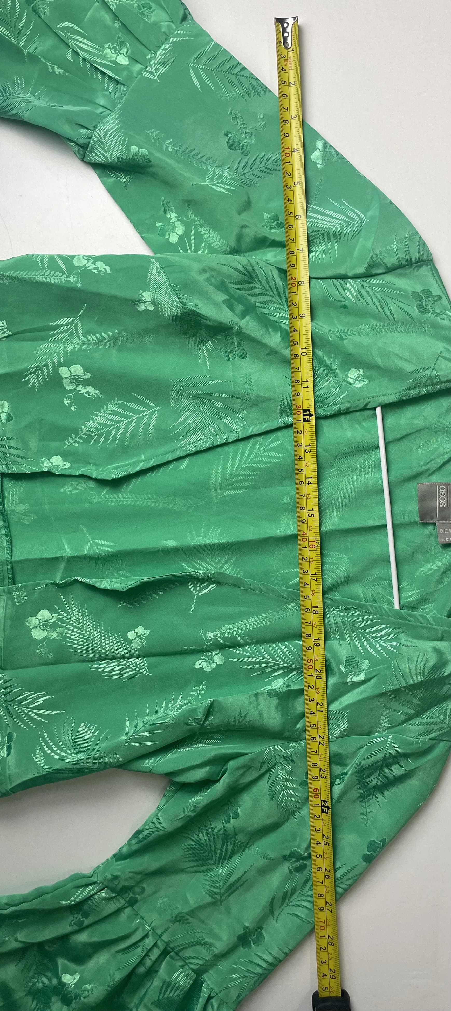 ASOS Green Tropical Print Open Front Kimono Cardigan Size US 6 — photo 6 of 7
