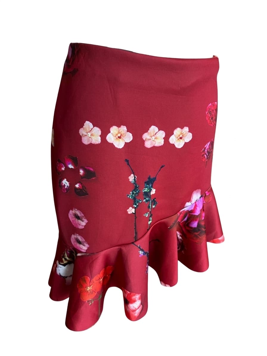 ASOS Red Floral Mini Skirt — photo 1 of 10