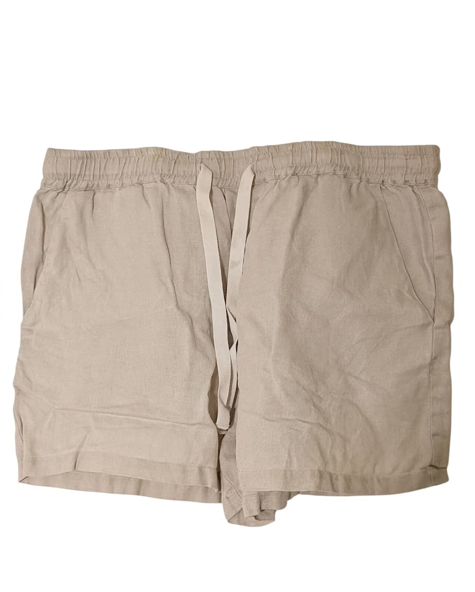 Assembly Label 100% Linen Drawstring Shorts - Beige Women's Size 12 — photo 1 of 6