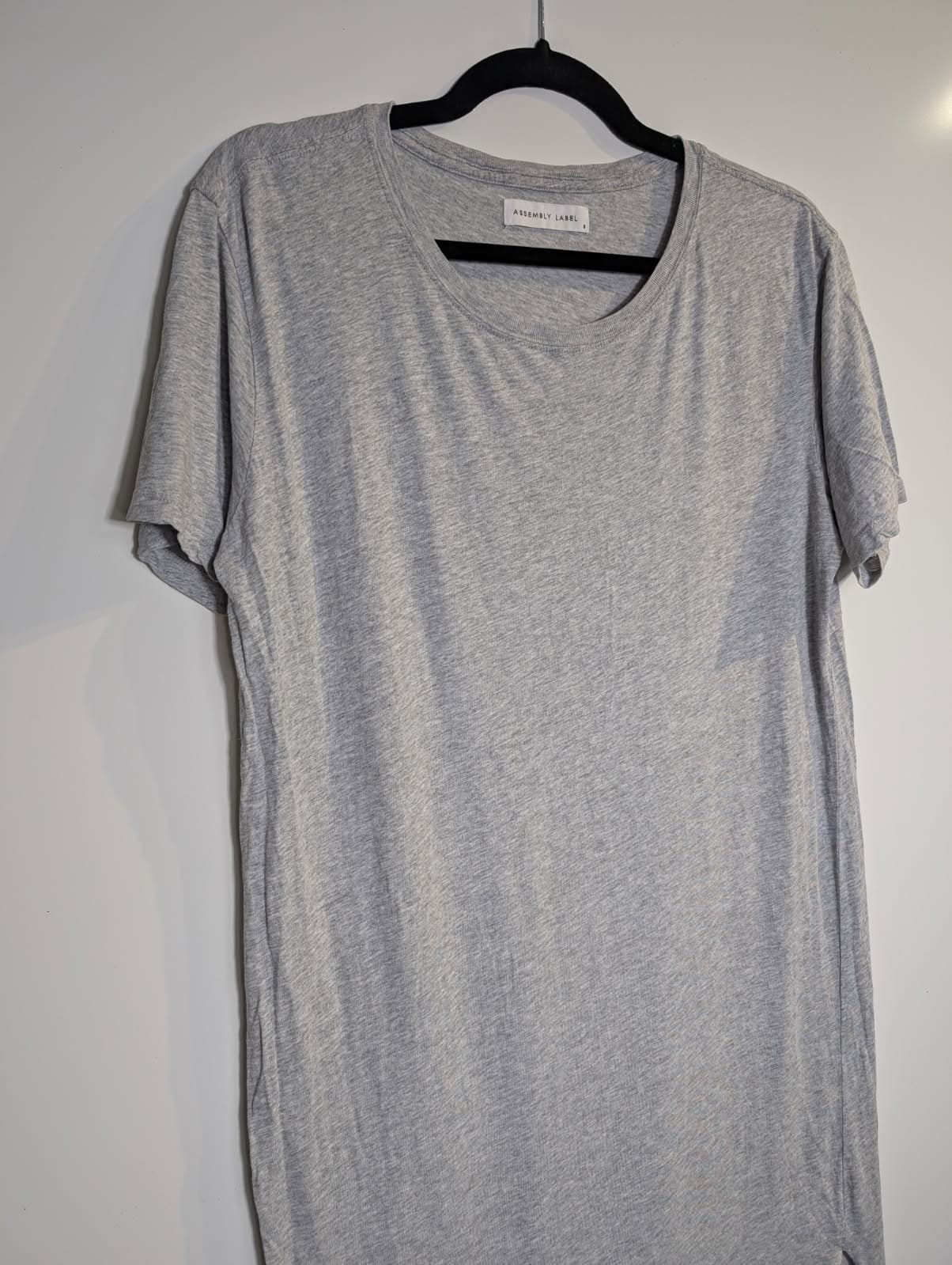 Assembly Label Cotton T-Shirt Dress Grey Women's Size 8 — photo 4 of 4