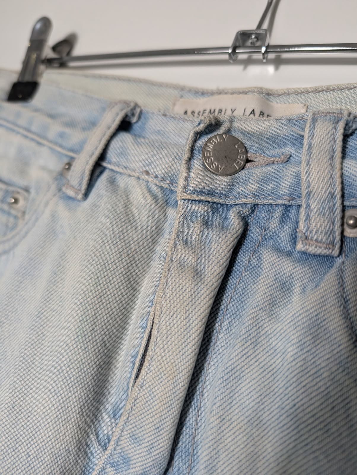 Assembly Label Denim Mini Skirt Light Wash — photo 2 of 3