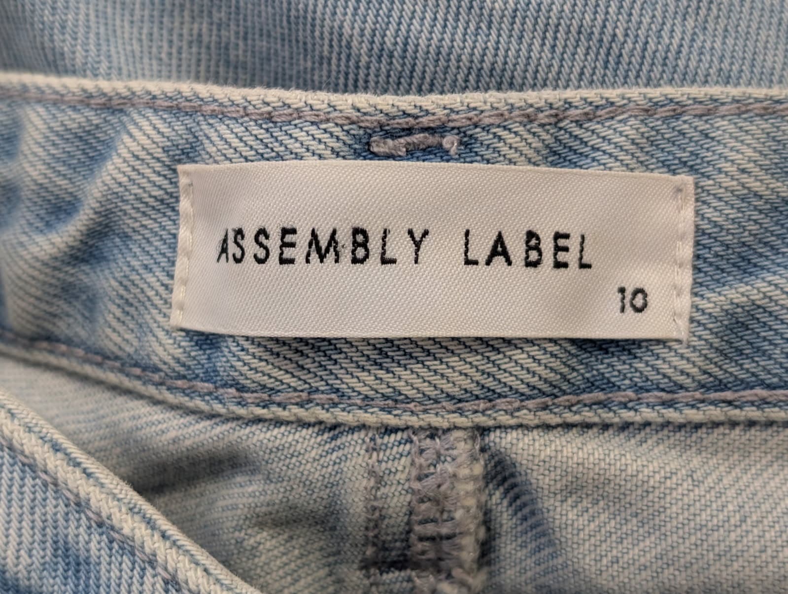 Assembly Label Light Wash Denim Jeans Size 10 — photo 3 of 3