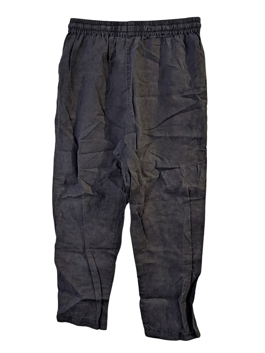 Assembly Label Linen Trousers Grey Elastic Waist Size 8 — photo 1 of 8