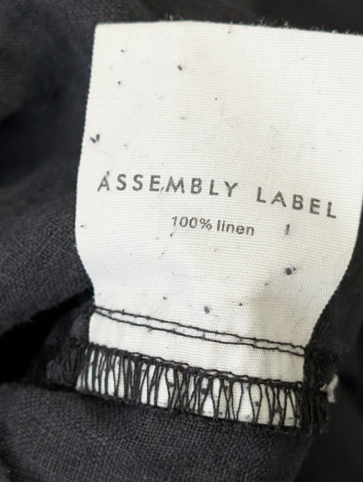 Assembly Label Linen Trousers Grey Elastic Waist Size 8 — photo 4 of 8
