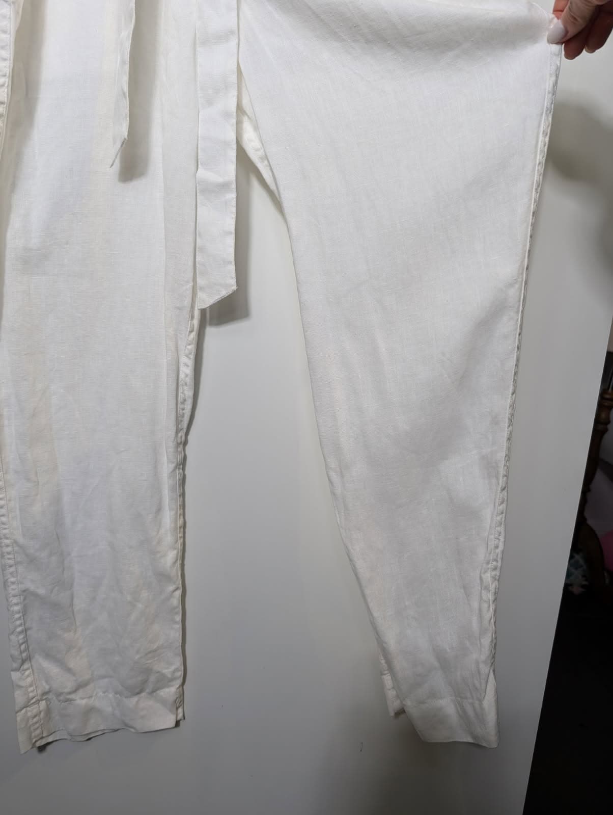 Assembly Label Linen Utility Jumpsuit - White Size 8 — photo 3 of 8
