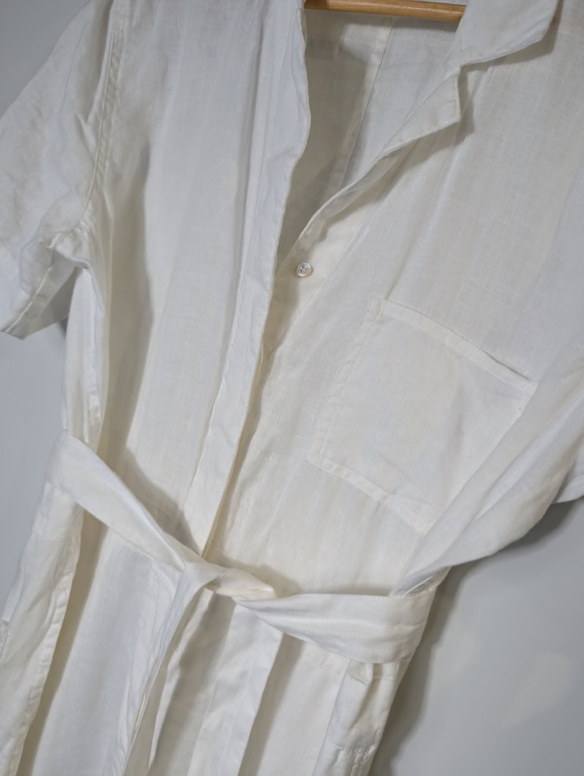 Assembly Label Linen Utility Jumpsuit - White Size 8 — photo 8 of 8