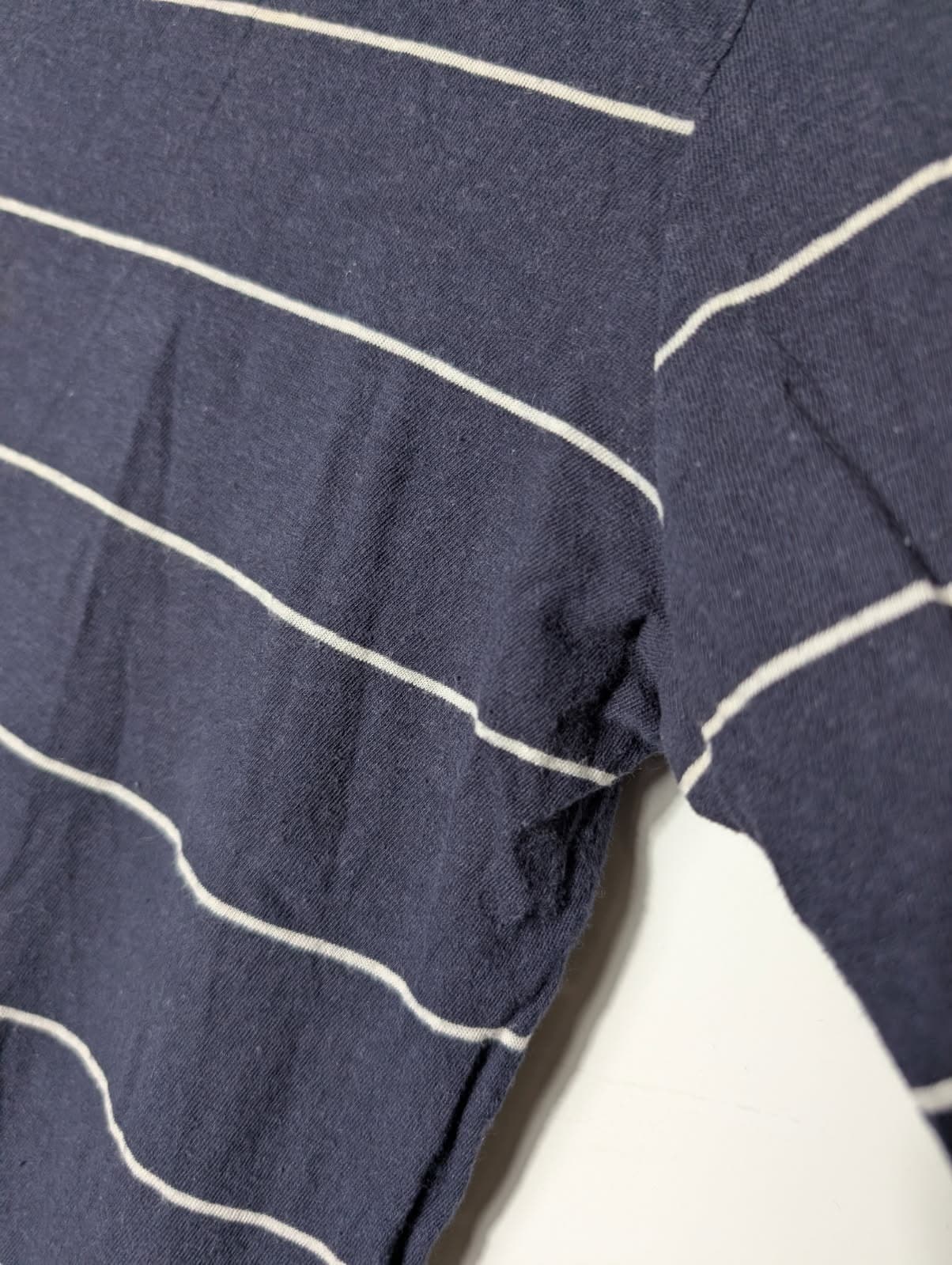 Assembly Label Long Sleeve Striped T-Shirt Dress Navy White Size 6 — photo 6 of 7