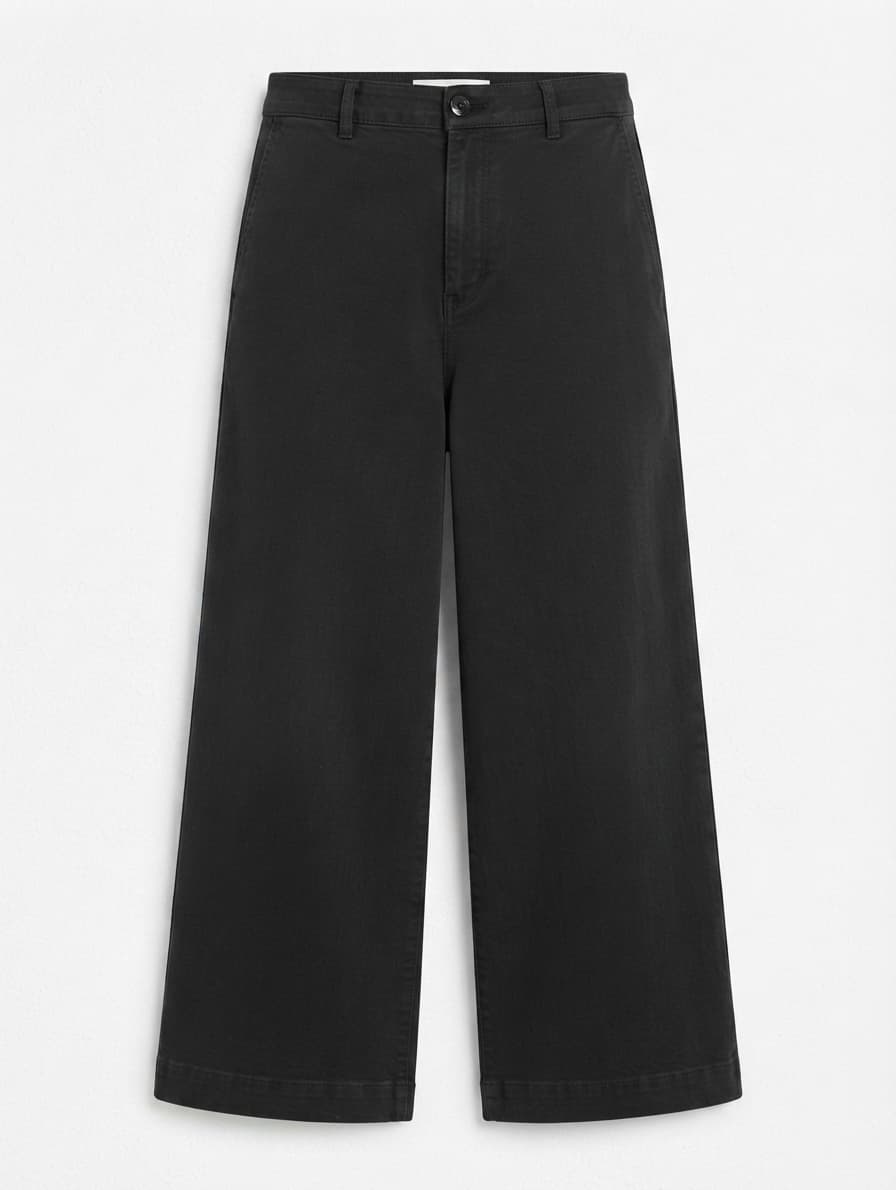 Assembly Label Wide-Leg Cropped Trousers Black Women's Size 12 — photo 1 of 6