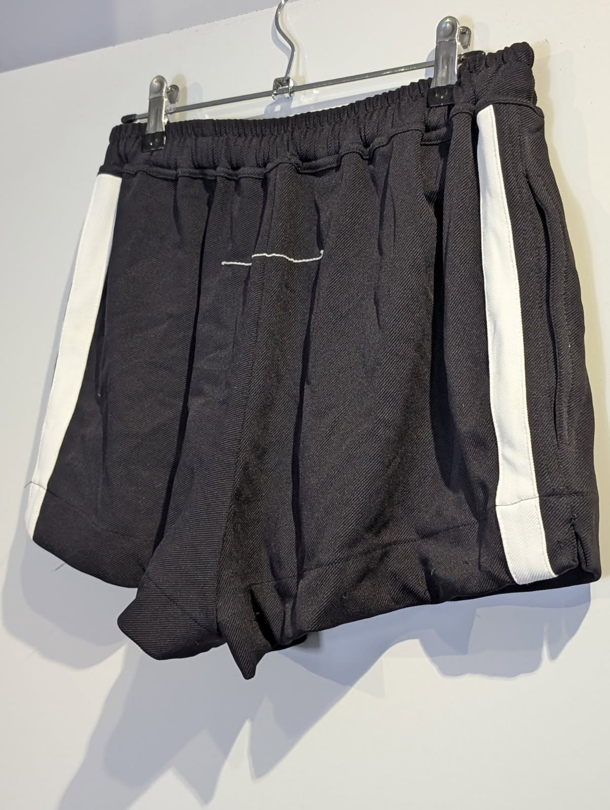 Assike Athletic Sweat Shorts - Black with White Side Stripe — photo 4 of 7