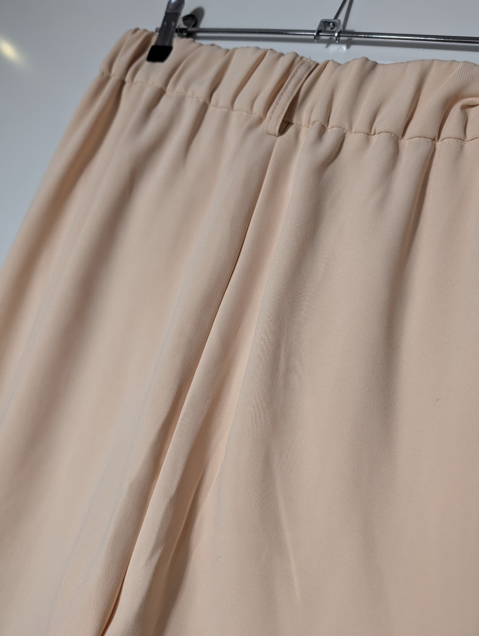 ATMOS&HERE High-Waisted Pleated Wide-Leg Trousers Beige Size 12 — photo 6 of 9