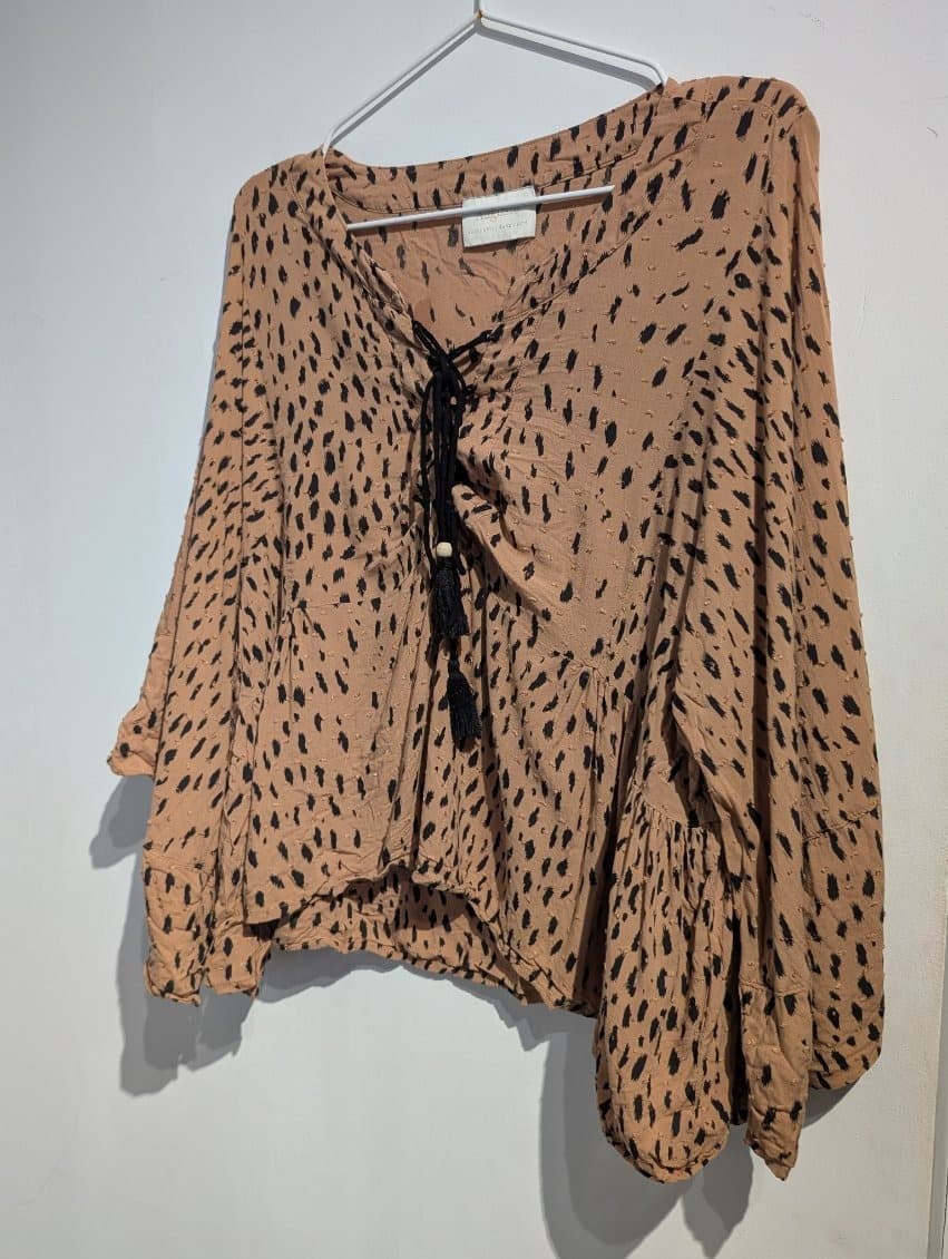 Auguste Animal Print Oversized Kimono-Style Blouse - Women's AU 14 — photo 5 of 9