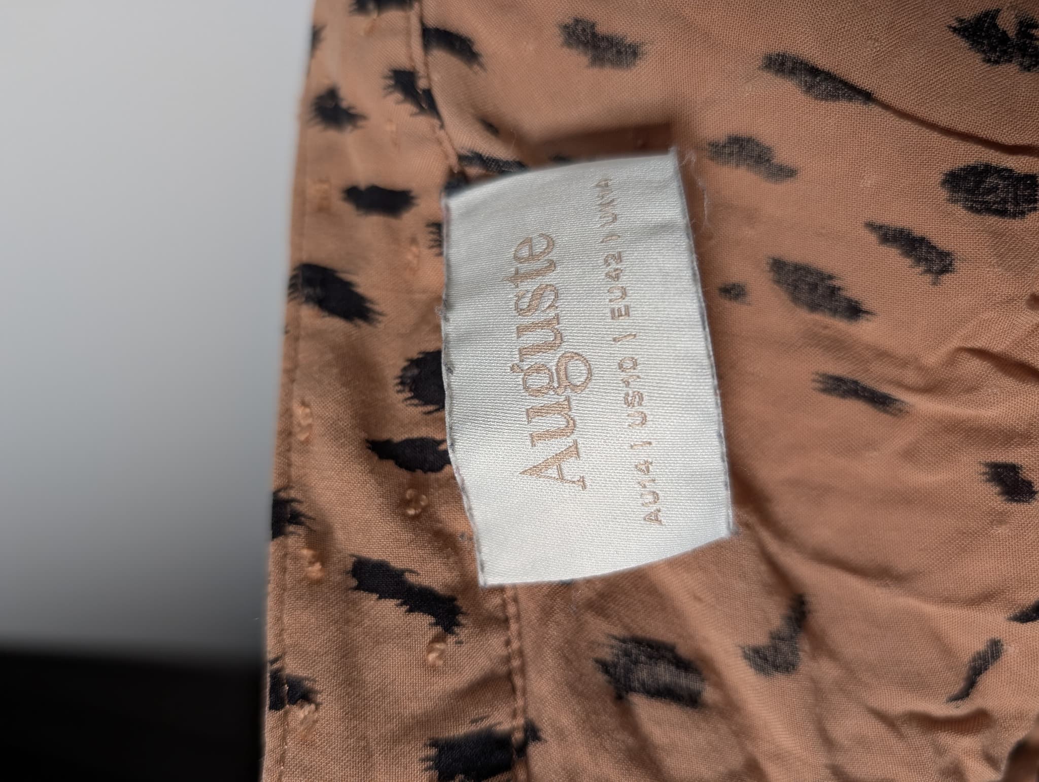 Auguste The Label Animal Print Lace-Up Blouse Size 14 — photo 6 of 8