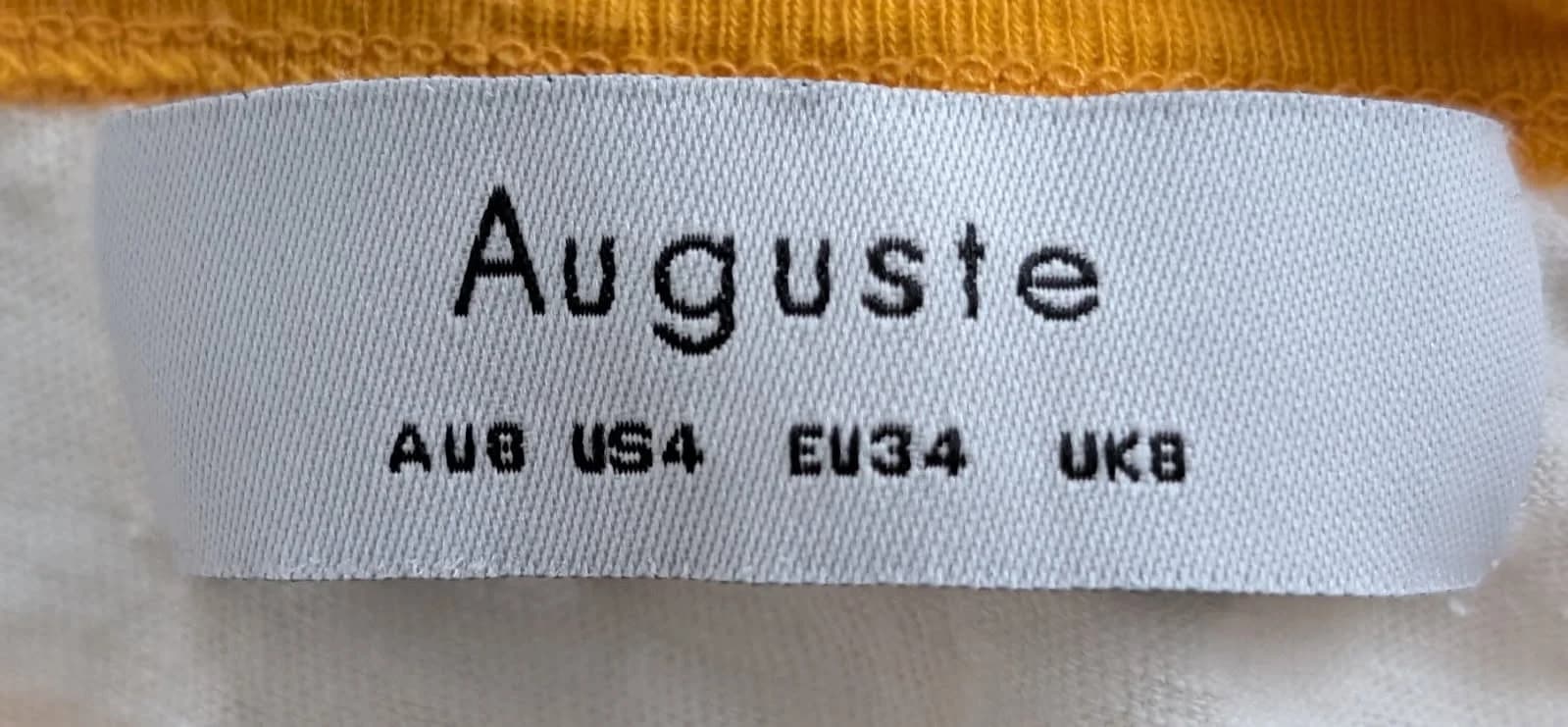 Auguste White Ringer T-Shirt with Mustard Yellow Trim — photo 2 of 6