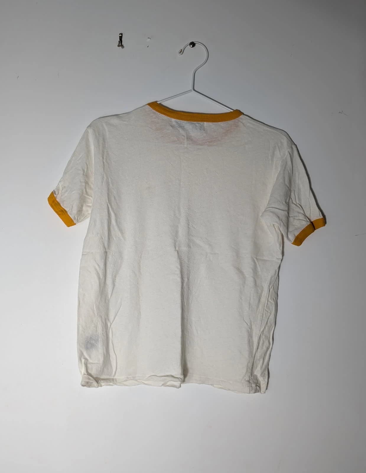 Auguste White Ringer T-Shirt with Mustard Yellow Trim — photo 5 of 6