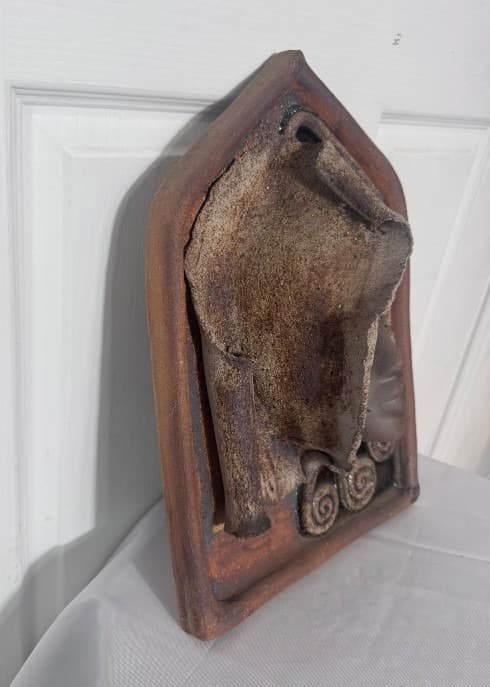 Australia Wall Plaque Woman's Face Sculpture Mid-Century Modern — photo 2 of 8