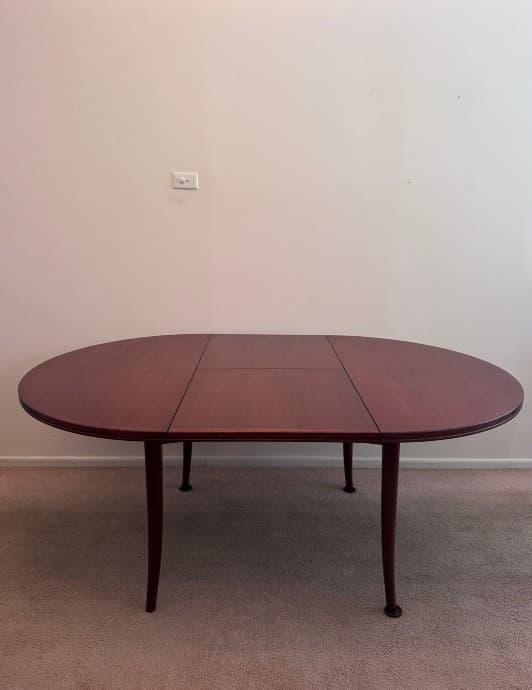 Authentic Parker Mid-Century Modern Dining Table & Chairs Set Walnut Extension — photo 6 of 7