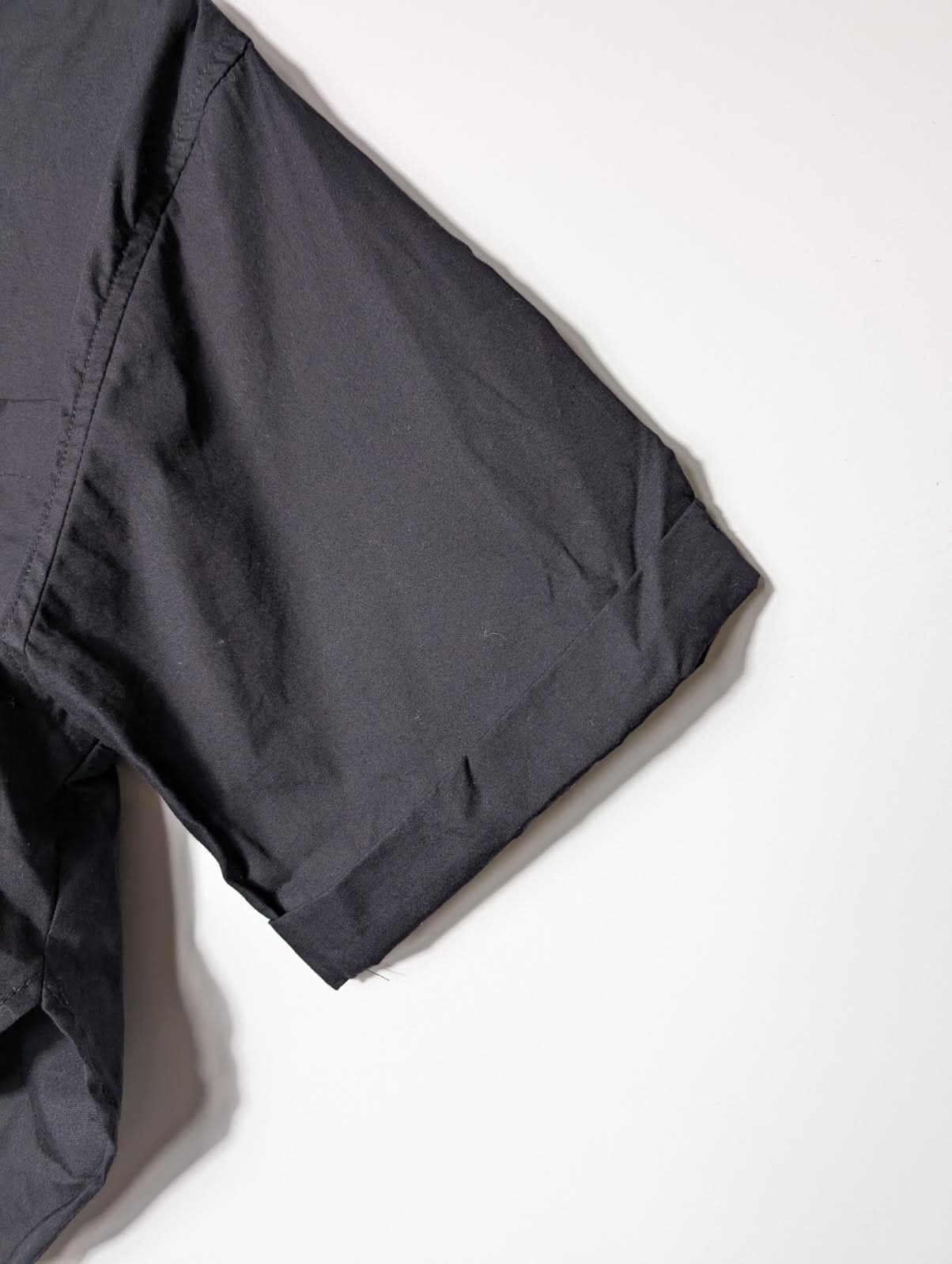 Avaalia The Label Cropped Button-Down Shirt Black Size S — photo 3 of 7