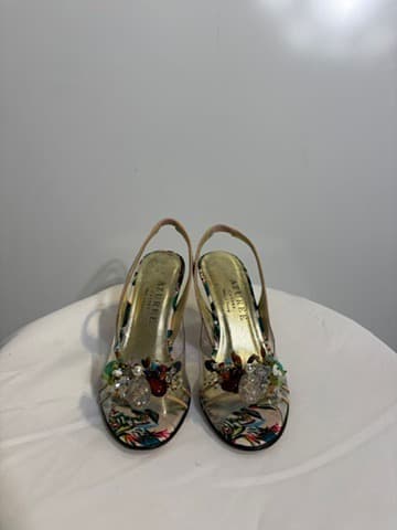 Azurée Cannes Floral Vinyl Slingback Heels EU 36 — photo 3 of 4