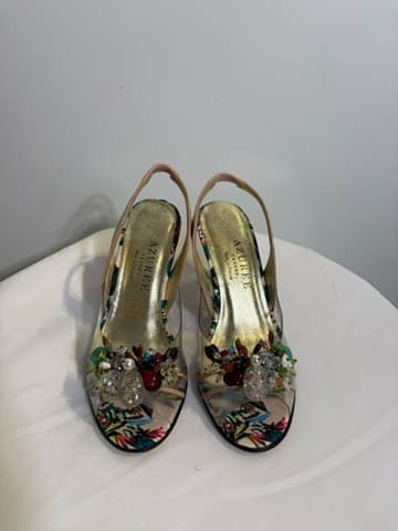 Azurée Cannes Floral Vinyl Slingback Heels EU 36 — photo 2 of 4