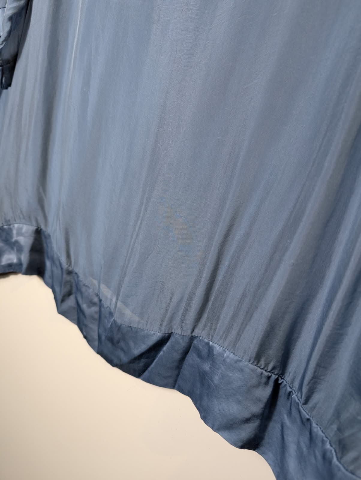 B.yu Silk Blend Oversized Blouse Blue Size M — photo 6 of 8