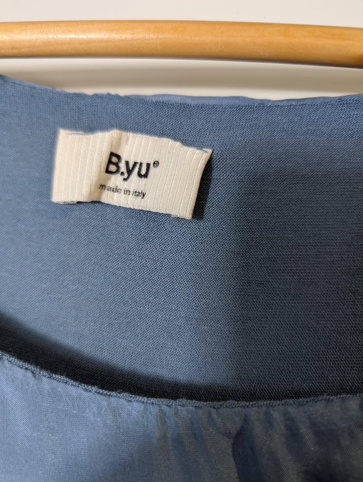 B.yu Silk Blend Oversized Blouse Blue Size M — photo 7 of 8