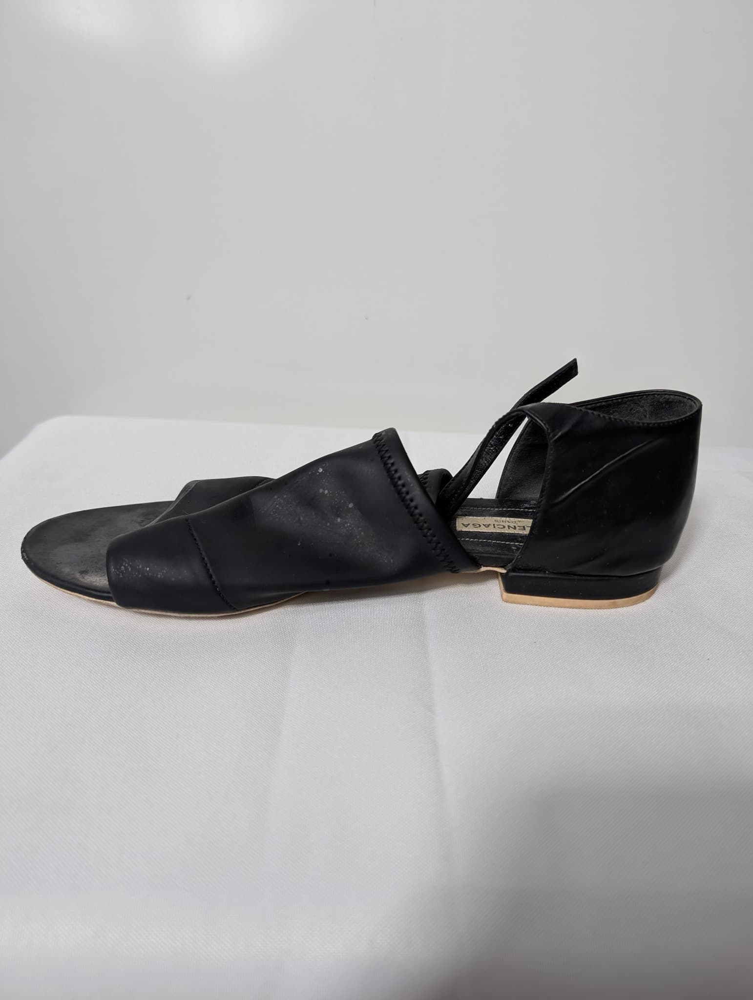 Balenciaga Black Leather Ankle Strap Flat Sandals EU 38 — photo 5 of 8