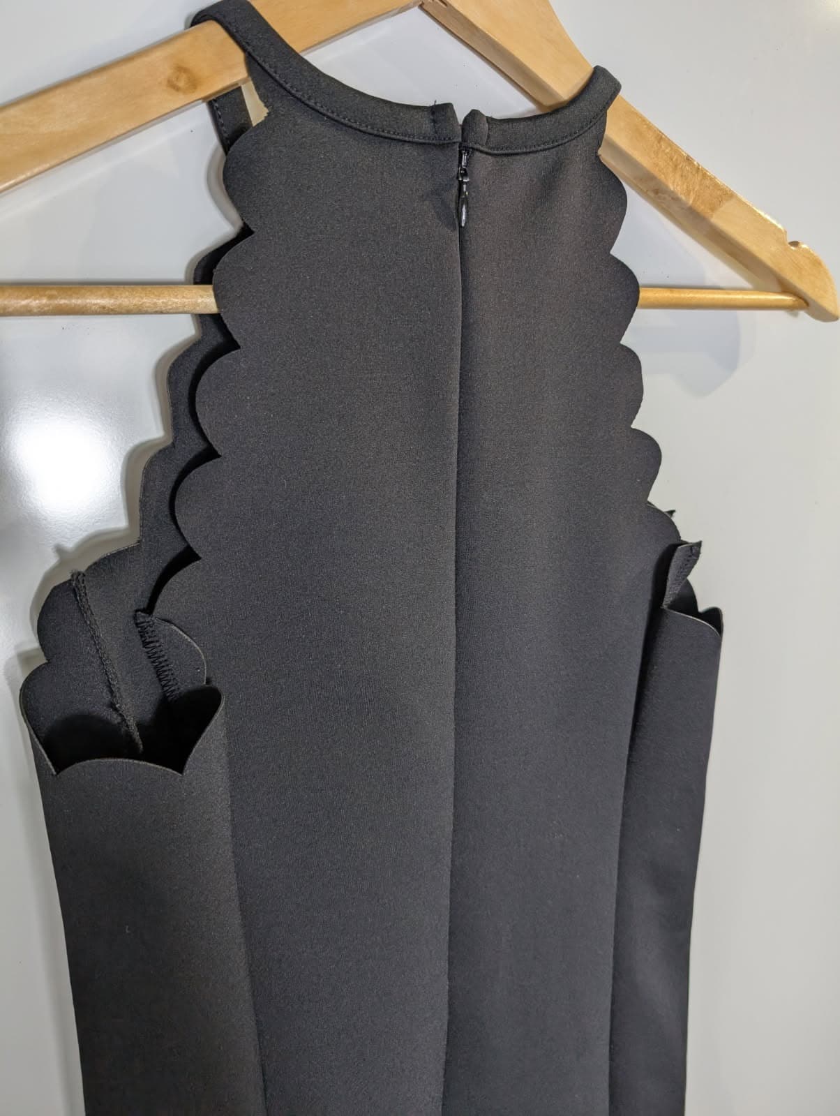 Banana Republic Black Scalloped Mini Dress - Sleeveless — photo 4 of 6