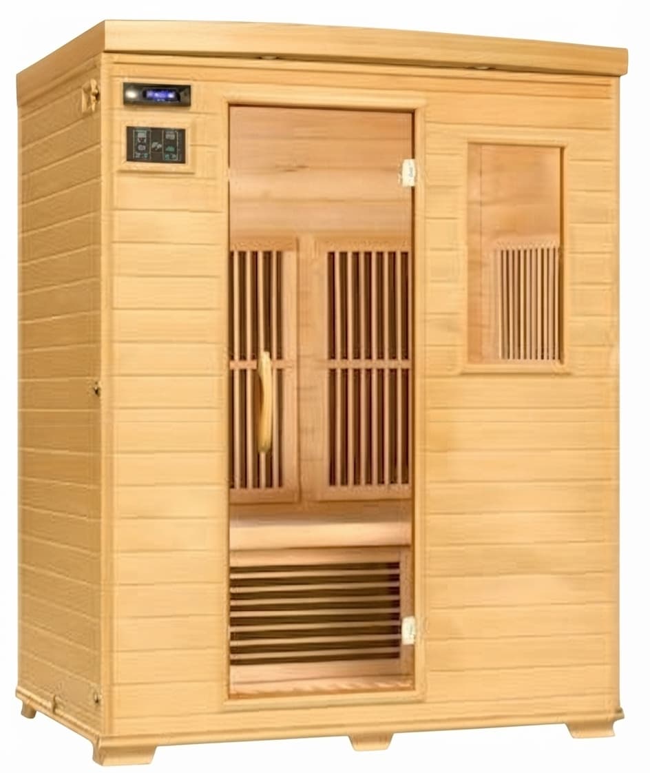 Barcelona 3-Person Far Infrared Sauna Natural Wood — photo 2 of 4
