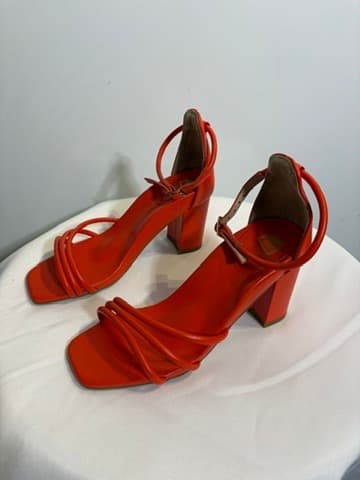 Bared Footwear Strappy Square Toe Heeled Sandals Orange EU 35 — photo 4 of 4
