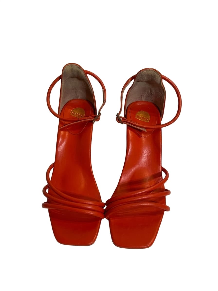 Bared Footwear Strappy Square Toe Heeled Sandals Orange EU 35 — photo 1 of 4