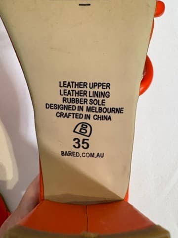 Bared Footwear Strappy Square Toe Heeled Sandals Orange EU 35 — photo 2 of 4
