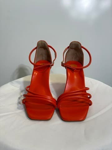 Bared Footwear Strappy Square Toe Heeled Sandals Orange EU 35 — photo 3 of 4