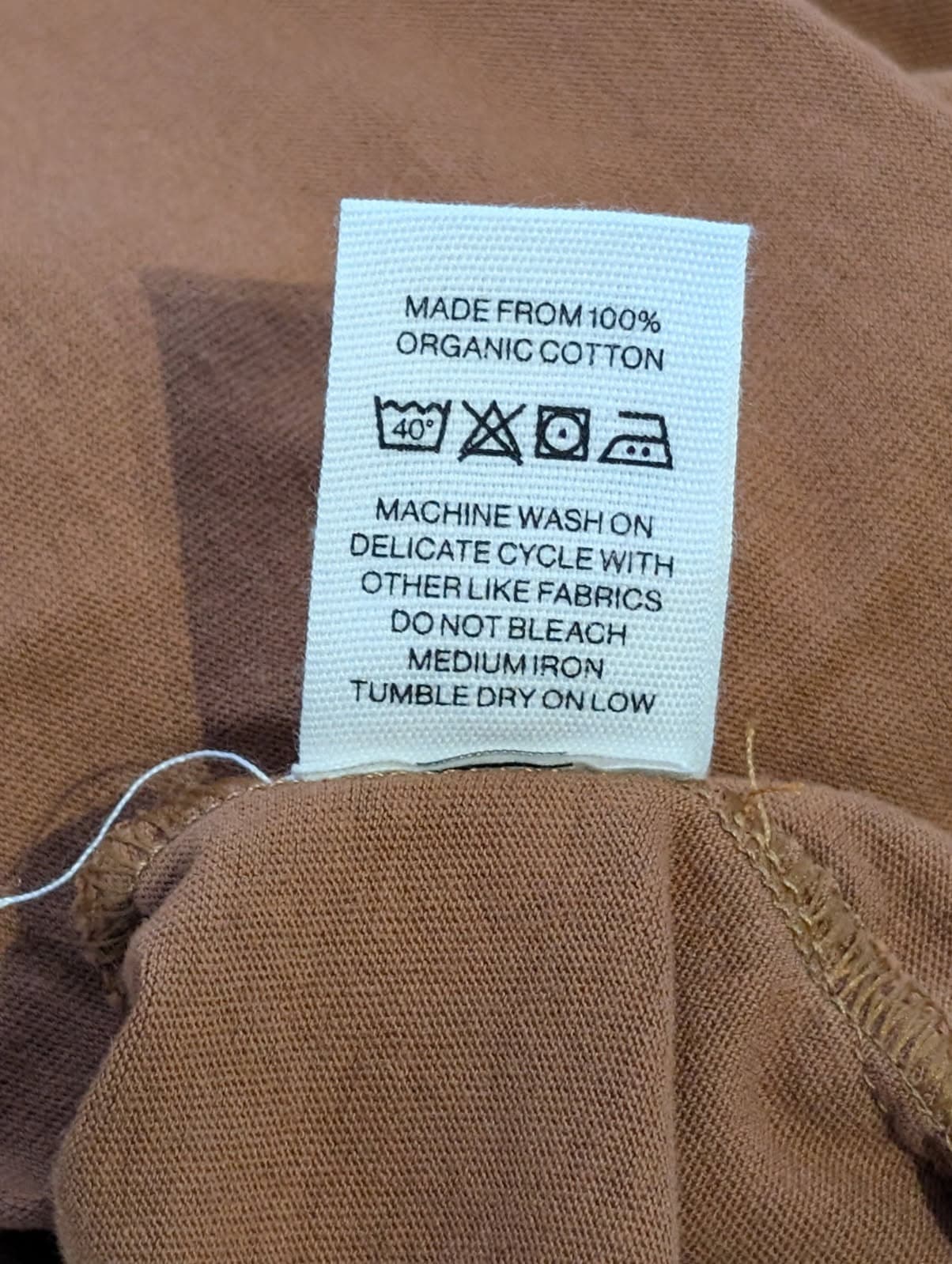 Baserange Omo Long Sleeve Tee - Organic Cotton Brown Size XS — photo 8 of 8