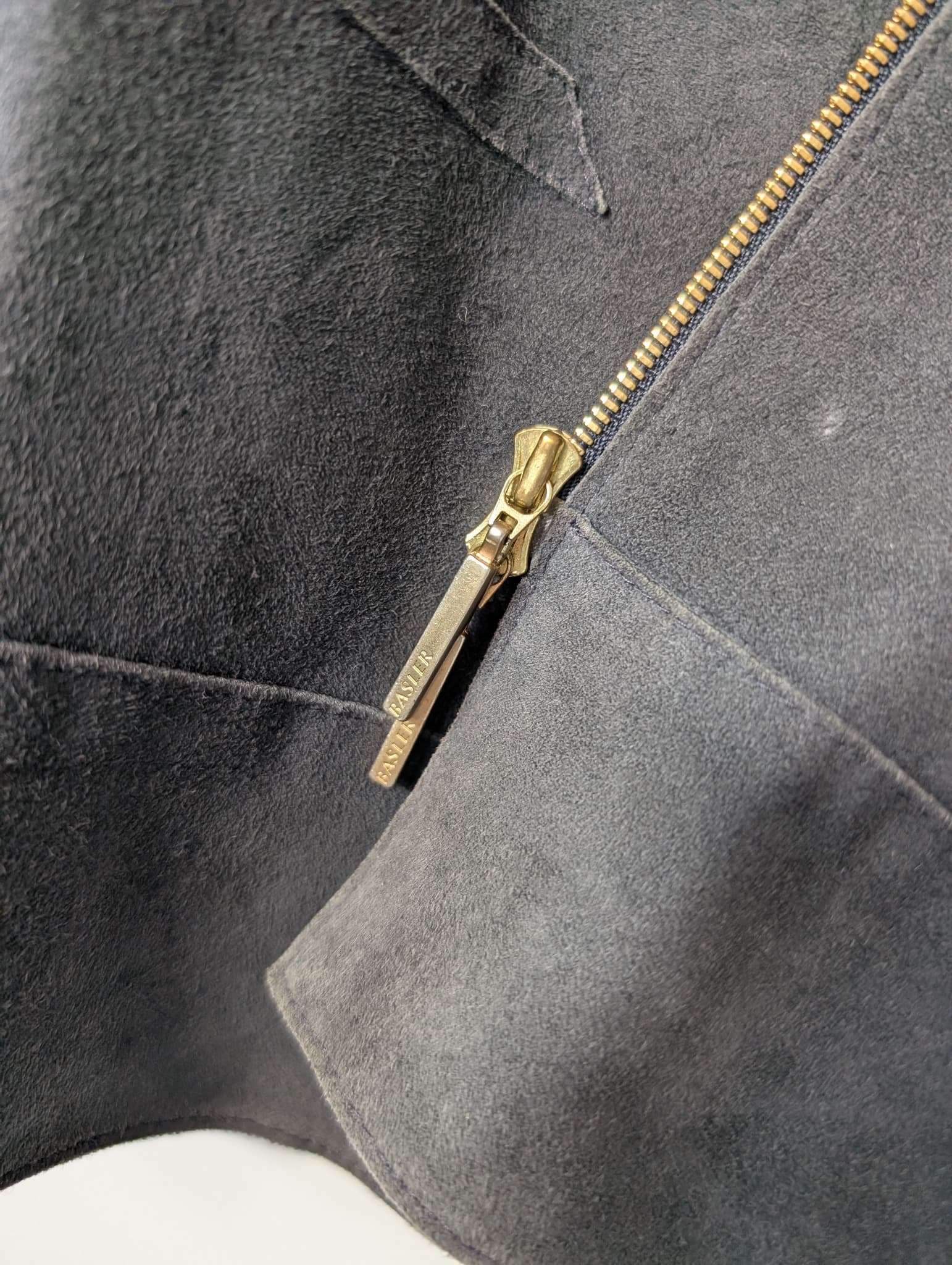 Basler Weekend Wool and Suede Zip-Up Jacket Navy EU 38 UK 12 — photo 5 of 9