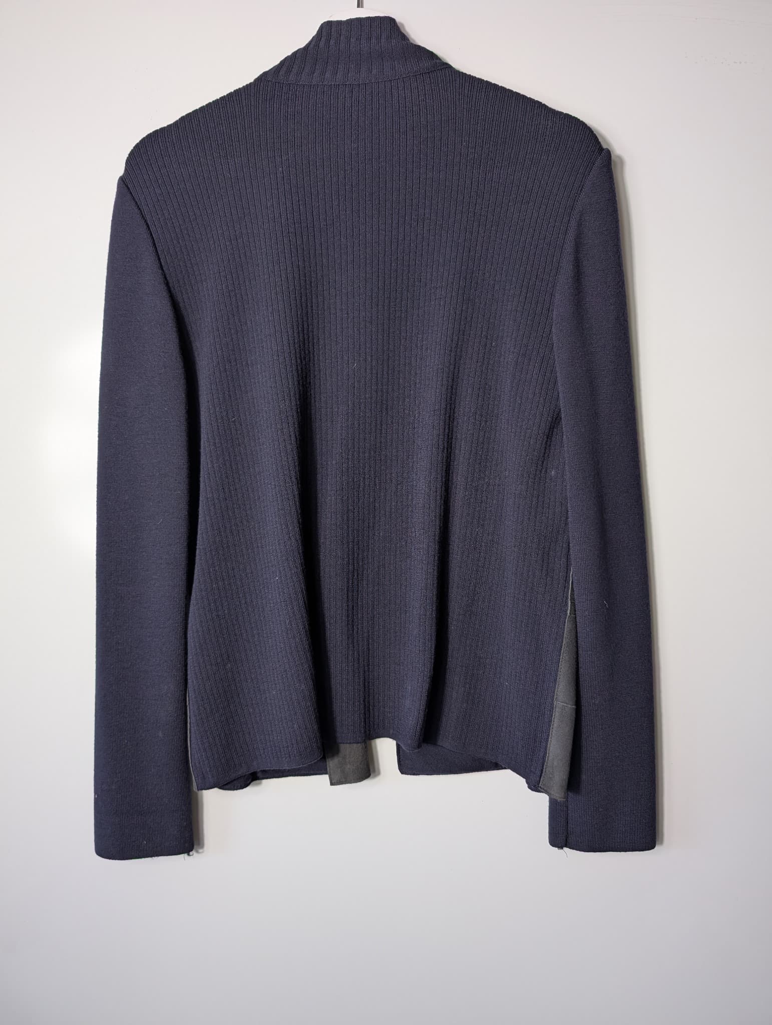 Basler Weekend Wool and Suede Zip-Up Jacket Navy EU 38 UK 12 — photo 6 of 9