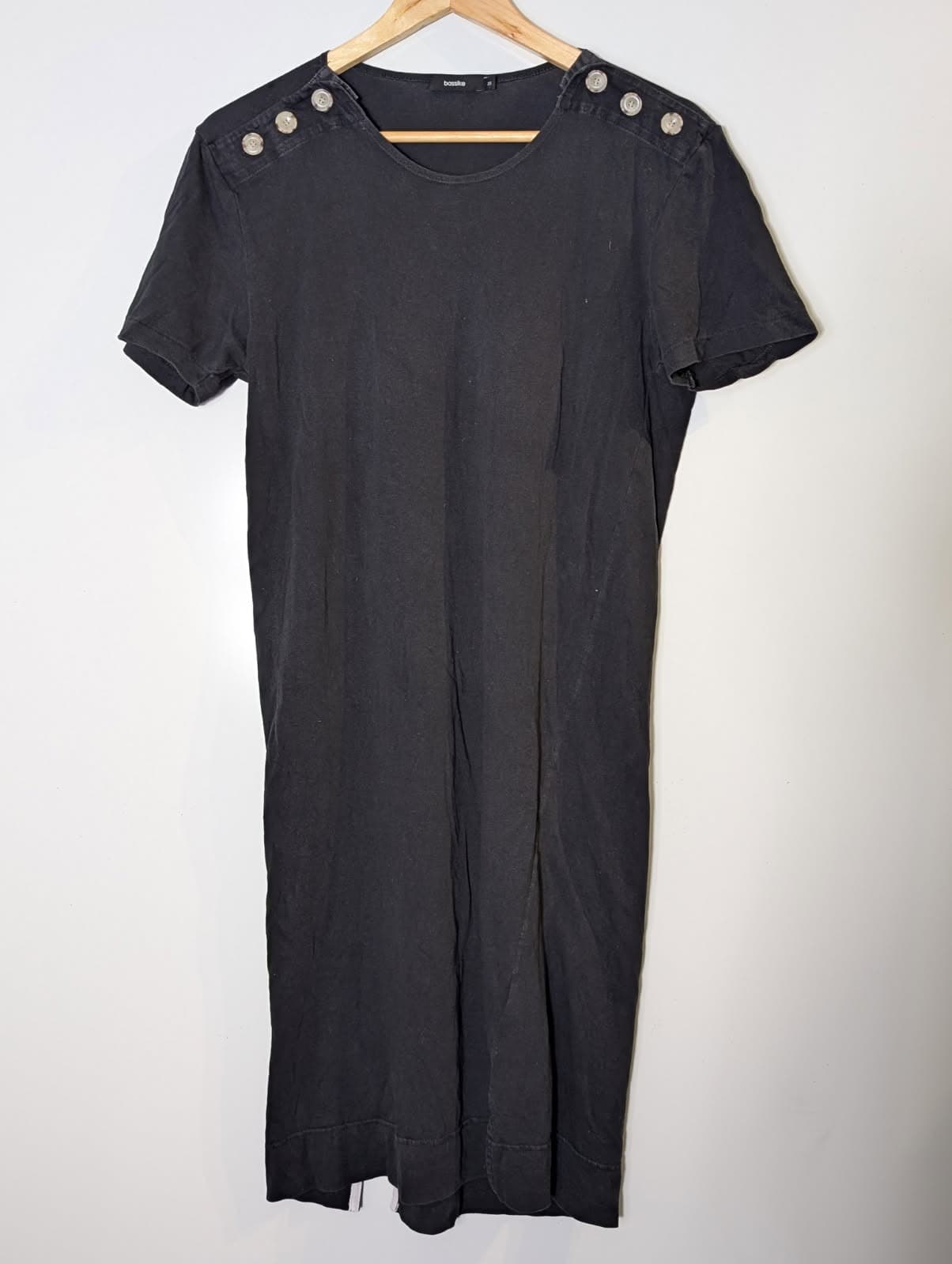 Bassike Black Organic Cotton T-Shirt Dress - Size XS — photo 4 of 8