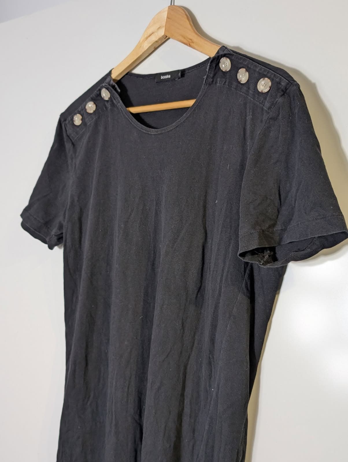 Bassike Black Organic Cotton T-Shirt Dress - Size XS — photo 6 of 8